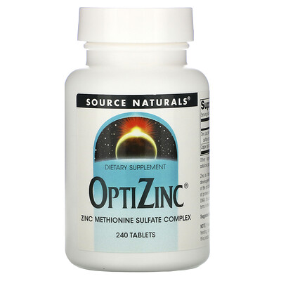 Source Naturals OptiZinc, 240 таблеток