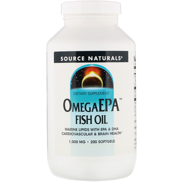 рыбий жир OmegaEPA, 1000 мг, 200 капсул