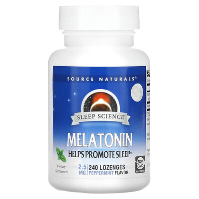 

Source Naturals Sleep Science Melatonin Peppermint 2.5 mg 240 Lozenges