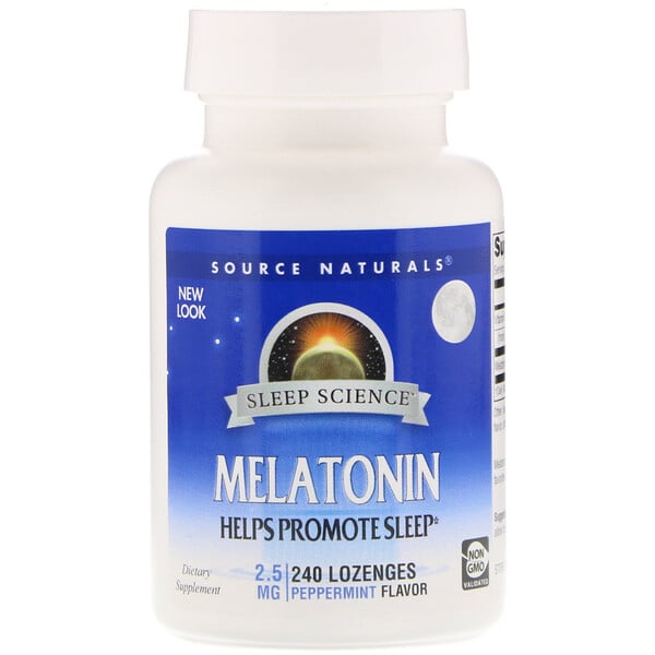 Melatonin, Peppermint, 2.5 mg, 240 Lozenges