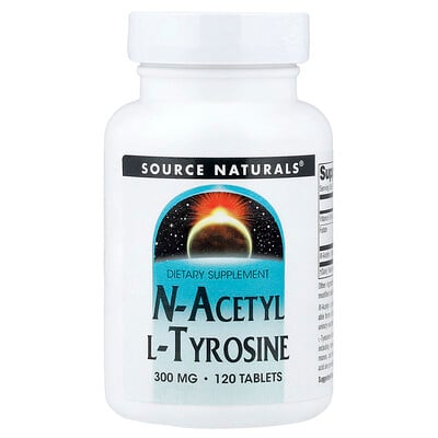Source Naturals, N-acetil-L-tirosina, 300 mg, 120 comprimidos