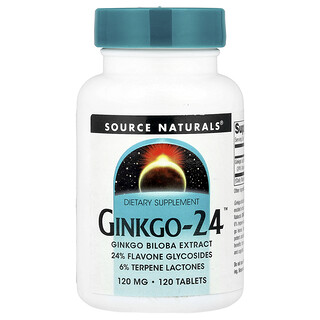 Source Naturals, Ginkgo-24™, 120 mg, 120 comprimidos