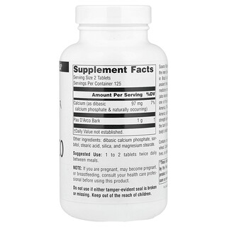 Source Naturals, Pau D'Arco, 500 mg, 250 comprimidos