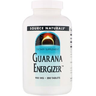 Source Naturals, Guarana Energizer, 900 mg, 200 Tablets