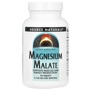 Source Naturals, Magnesiummalaat, 90 tabletten