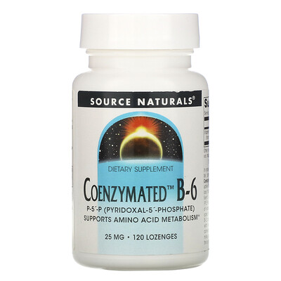 Source Naturals Coenzymated витамин B6, 25 мг, 120 пастилок