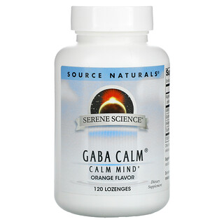 Source Naturals, GABA Calm, ГАМК, апельсиновый вкус, 120 таблеток для рассасывания