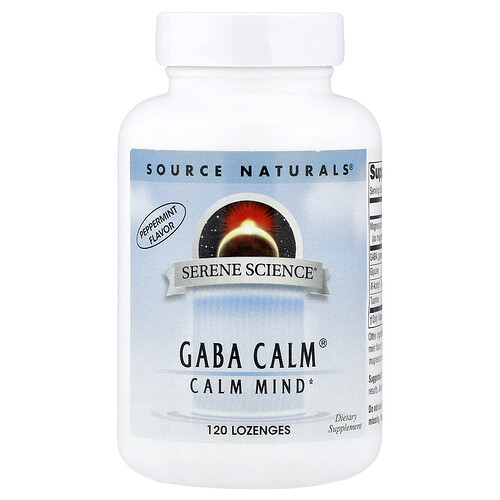 Source Naturals, Serene Science®, GABA Calm®, ペパーミント, ロゼンジ120粒