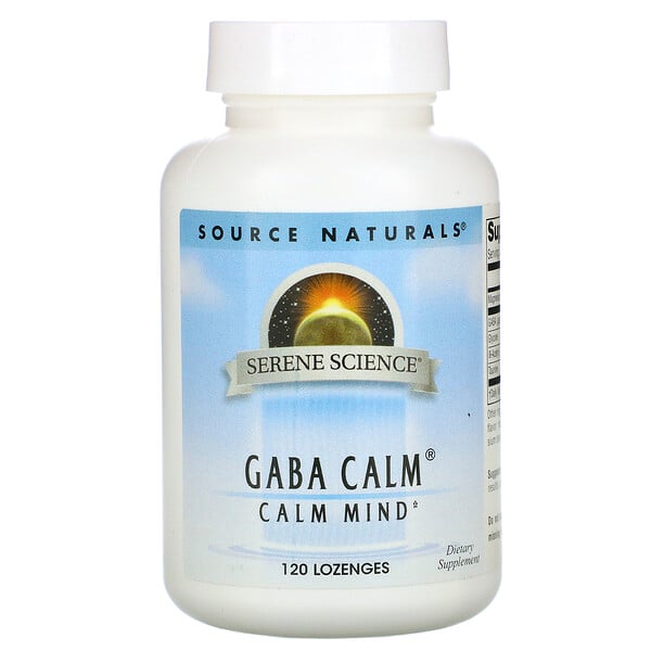 Source Naturals, GABA Calm, ГАМК, 120 таблеток для рассасывания