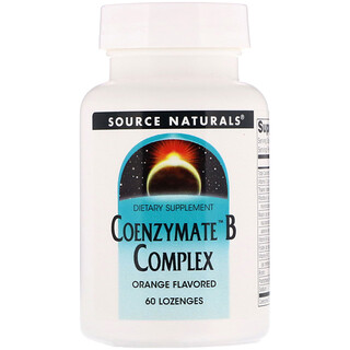 Source Naturals, Complejo de coenzimato B, sabor a naranja, 60 pastillas