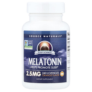 Source Naturals, Мелатонин, портокал, 240 таблетки за смучене