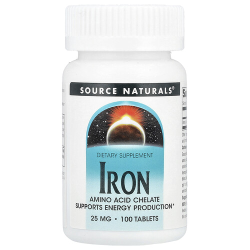 Source Naturals アイアン 25mg タブレット100粒