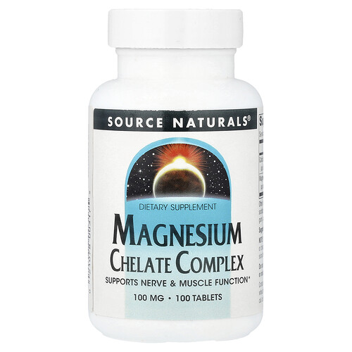 Source Naturals マグネシウム キレート コンプレックス 100mg タブレット100粒