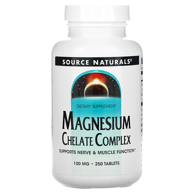 

Source Naturals Magnesium Chelate Complex 100 mg 250 Tablets