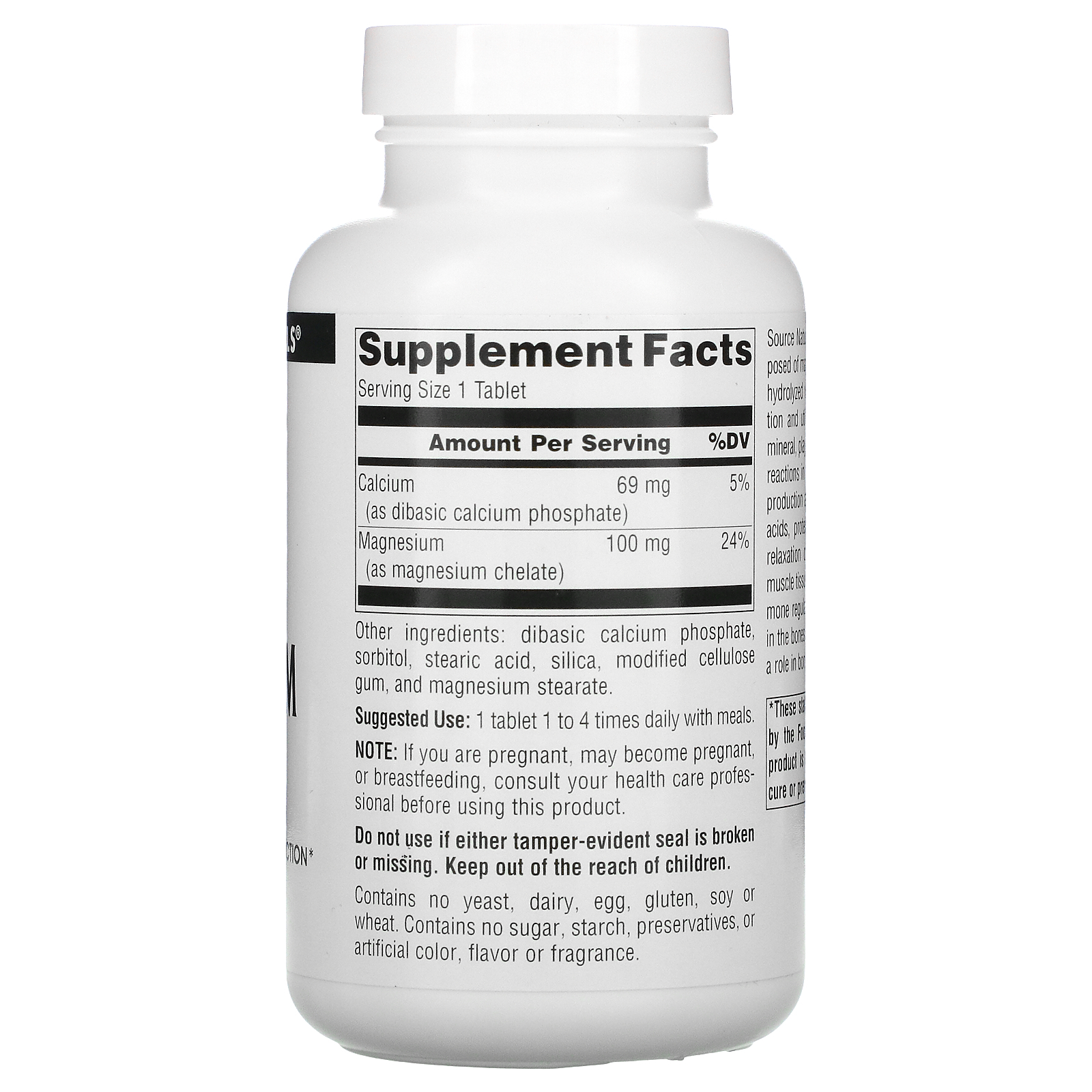 Source Naturals, Magnesium Chelate, 100 mg, 250 Tablets iHerb