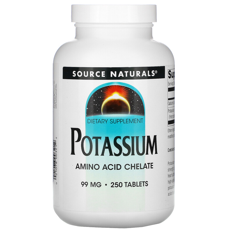Source Naturals, Potassium, 99 mg, 250 Tablets iHerb