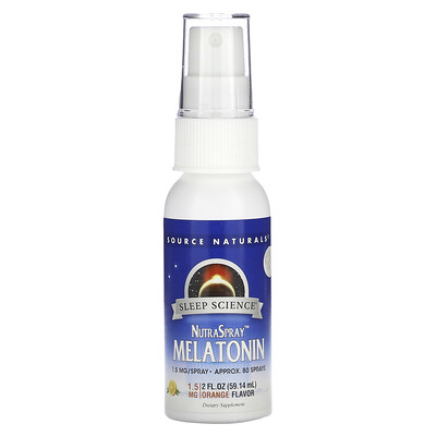 

Source Naturals Sleep Science NutraSpray Melatonin Orange 1.5 mg 2 fl oz (59.14 ml)
