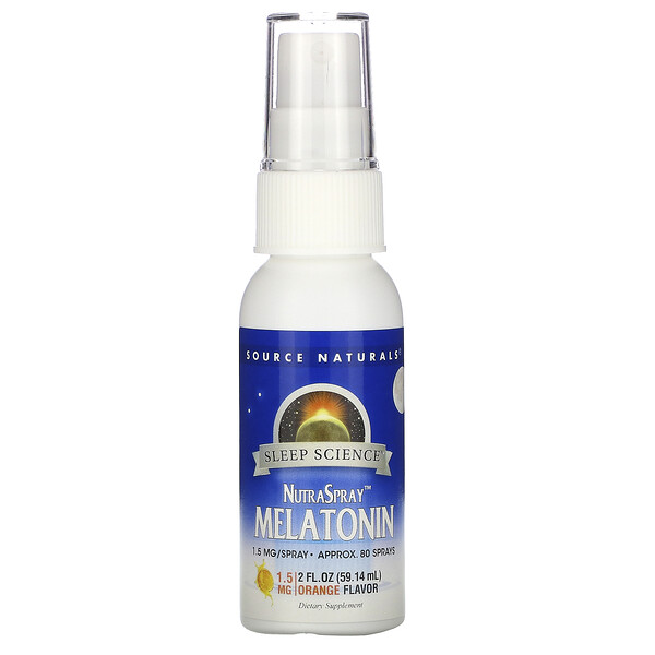 Sleep Science, NutraSpray Melatonin, Orange Flavor, 1.5 mg, 2 fl oz (59.14 ml)