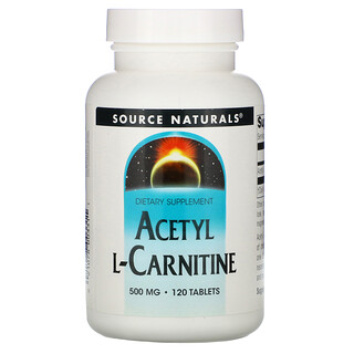 Source Naturals, Acetyl L-Carnitine, 500 mg, 120 Tablets