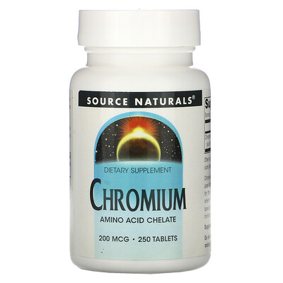 Source Naturals Хром, 200 мкг, 250 таблеток