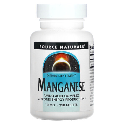 

Source Naturals Manganese 10 mg 250 Tablets