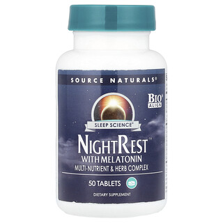 Source Naturals, Sleep Science®, NightRest™ Melatoninli, 50 Tablet