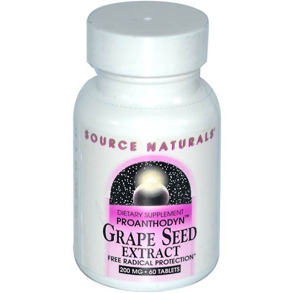 Source Naturals, Proanthodyn, Grape Seed Extract, 200 mg, 60 Tablets