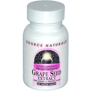 Отзывы о Сорс Начэралс, Proanthodyn, Grape Seed Extract, 200 mg, 60 Tablets