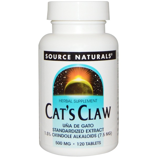 Source Naturals, Cat's Claw, 500 mg, 120 Tablets iHerb