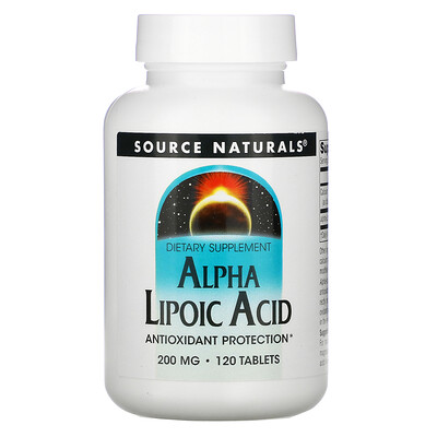Source Naturals Альфа-липоевая кислота, 200 мг, 120 таблеток
