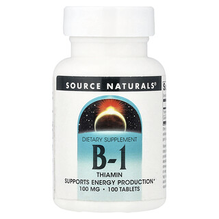 Source Naturals, Vitamin B-1Thiamin, 100 Tablets