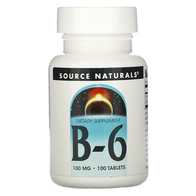 Source Naturals B-6, 100 mg, 100 Tablets