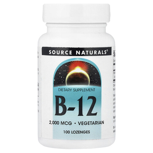 Source Naturals, Vitamin B-12, 2,000 mcg, 100 Lozenges