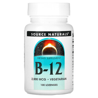 Source Naturals, B12, 2000 µg, 100 pastilles