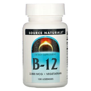 Source Naturals, B12, 2000 mcg, 100 pastillas