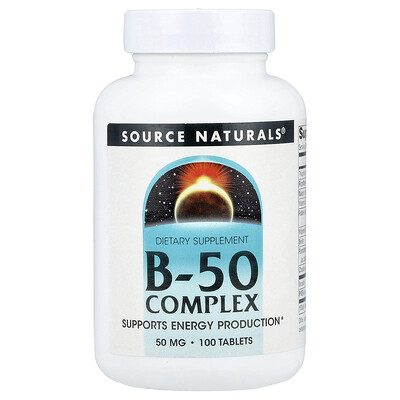 Product Image for Source Naturals, B-50 Complex, 100 Tablets