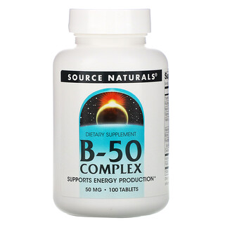 Source Naturals, Complejo B-50, 50 mg, 100 Tabletas