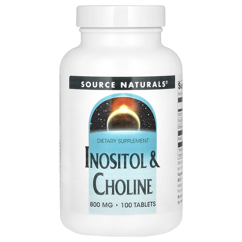 ソース ナチュラルズ Source Naturals, イノシトール&コリン、 800 mg、 100粒
