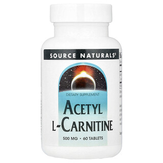 Source Naturals, Acetil L-Carnitina, 500 mg, 60 tabletas