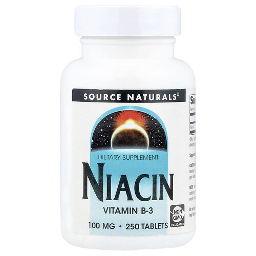 Source Naturals ナイアシン 100mg タブレット250粒