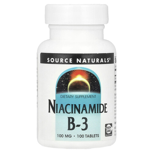 ソース ナチュラルズ Source Naturals, ナイアシンアミドB-3、100mg、タブレット100粒