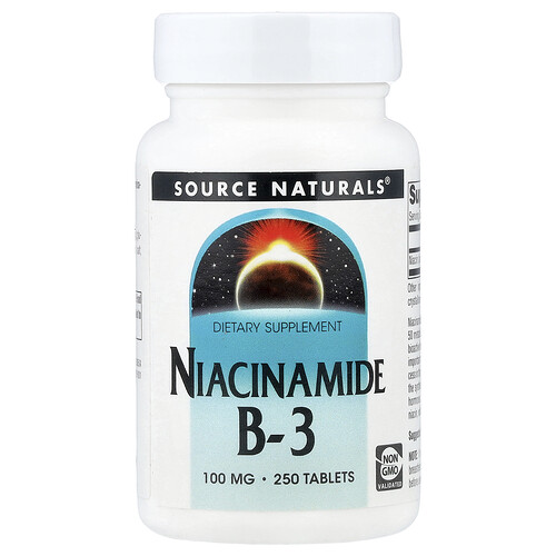 Source Naturals ナイアシンアミド B-3 100mg 250タブレット