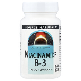 Source Naturals, Niacinamide B-3, 100 mg, 250 Tablets