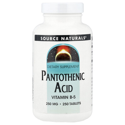 Photos - Other Sports Nutrition Source Naturals, Pantothenic Acid, 250 mg, 250 Tablets SNS-00512 