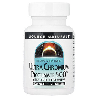 Source Naturals, Ultra Chromium Picolinate 500™, 500 mcg, 120 comprimidos