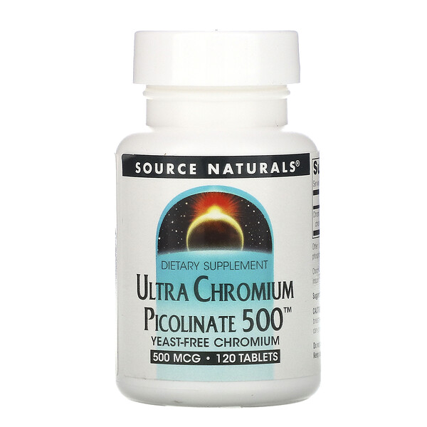 Ultra Chromium Picolinate 500, 500 mcg, 120 Tablets