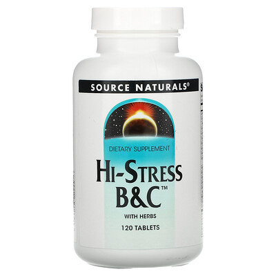 

Source Naturals Hi-Stress B&C with Herbs 120 Tablets