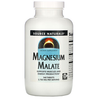 Source Naturals, Malato de magnesio, 3750 mg, 360 comprimidos