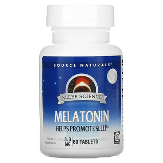 Source Naturals, Melatonina, 3 mg, 60 Tabletas