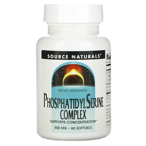 Отзывы о Сорс Начэралс, Phosphatidyl Serine Complex, 500 mg, 60 Softgels